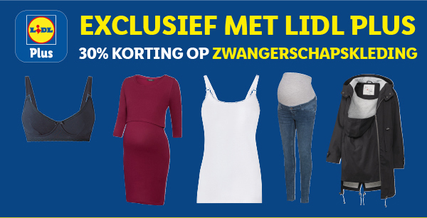 30% korting op zwangers, exclusief met Lidl Plus!