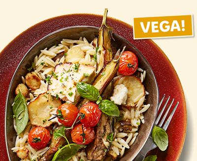 Orzo salade met gebakken pastinaak