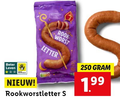 Rookworstletter S: 1.99!