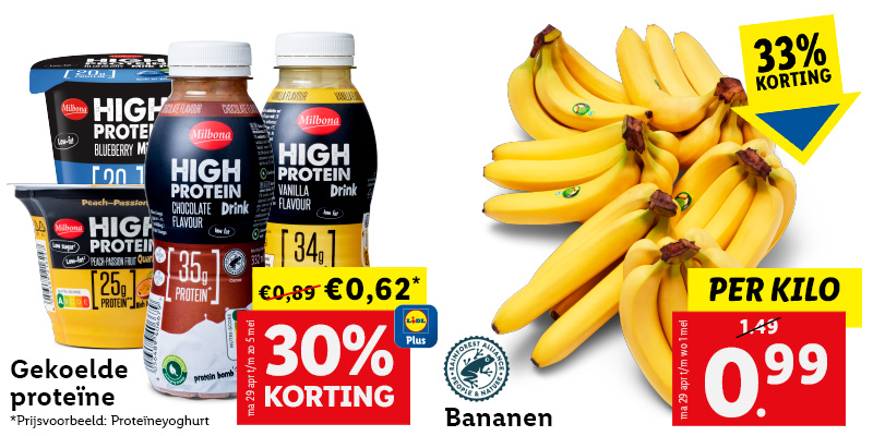 Proteine en bananen