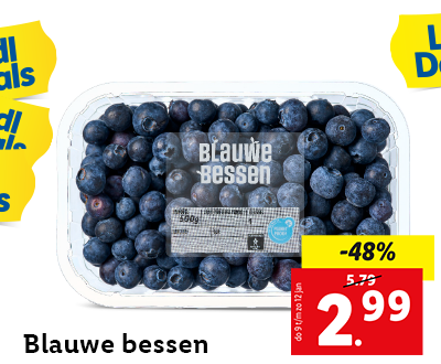 48% korting op blauwe bessen: nu voor 2.99