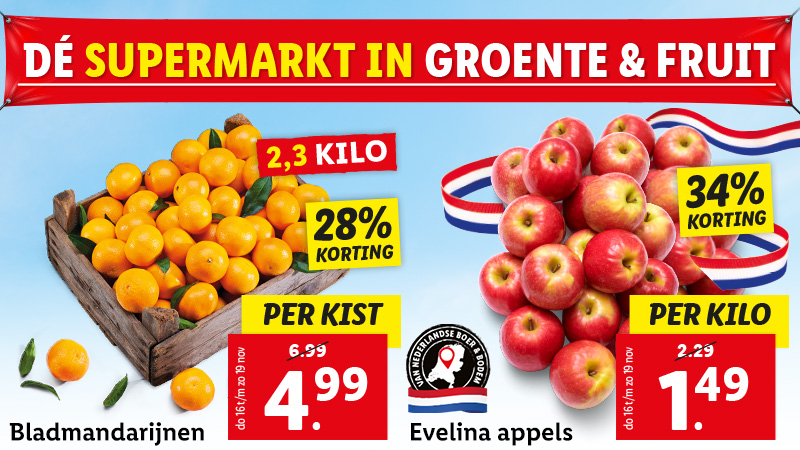 De supermarkt in groente en fruit