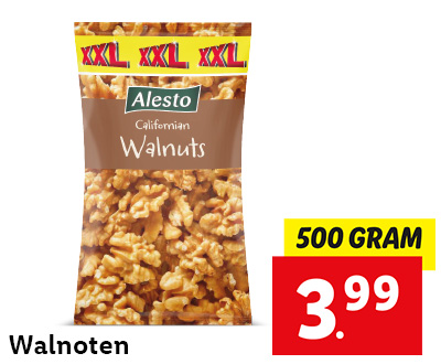 Walnoten XXL: 500 gram voor 3.99