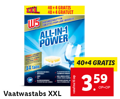 W5: All-in1-power vaatwastabs XXL