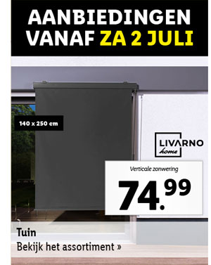Bekijk vanaf zaterdag 2 juli de aanbiedingen voor alle tuinartikelen