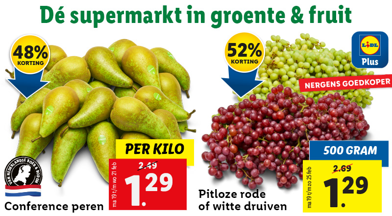 De supermarkt in groente en fruit