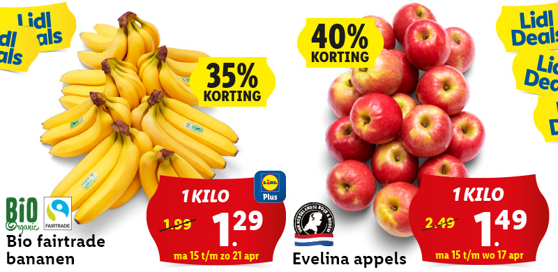 Bananen en Evelina appels