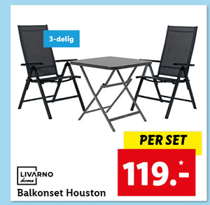 Livarno Home 3-delige balkonset Houston