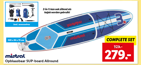 Mistral Opblaasbaar SUP-board Allround