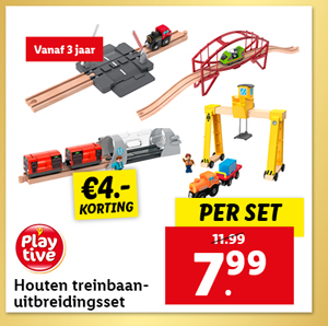 Playtive Houten treinbaan-uitbreidingsset