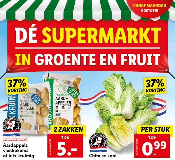 Dé supermarkt in groente en fruit