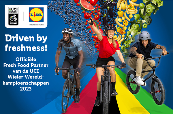 Lidl is de officiele partner van de UCI Wieler-Wereldkampioenschappen 2023!