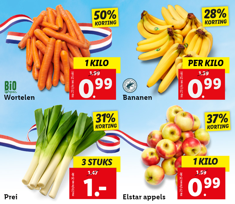 Dé supermarkt in groente en fruit