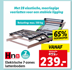 Hn8 Schlafsysteme Elektrische 7-zones lattenbodem