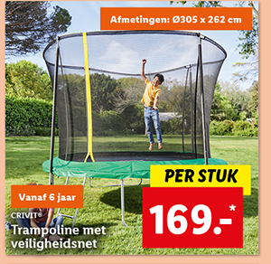 Crivit Trampoline met veiligheidsnet Ø305 cm
