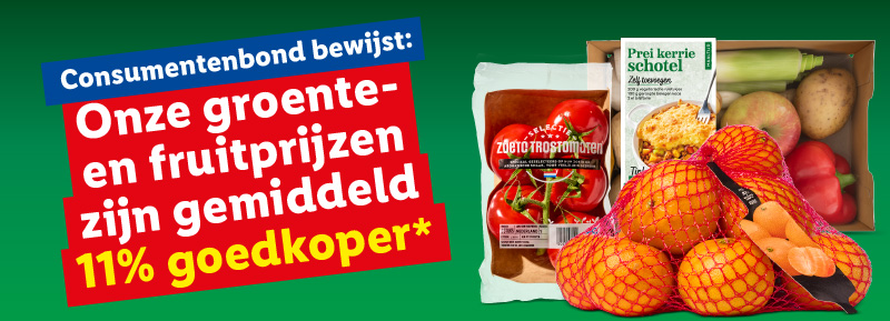 Onze prijzen zijn 11% goedkoper dan gemiddeld!* 