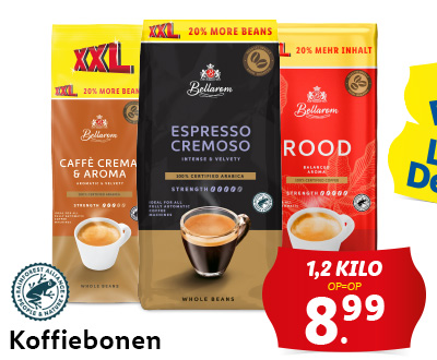 Koffiebonen XXL: 1,2 kilo voor 8.99