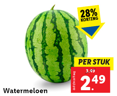 Watermeloen 2.49 per stuk
