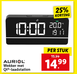 AURIOL® Wekker met Qi®-laadstation