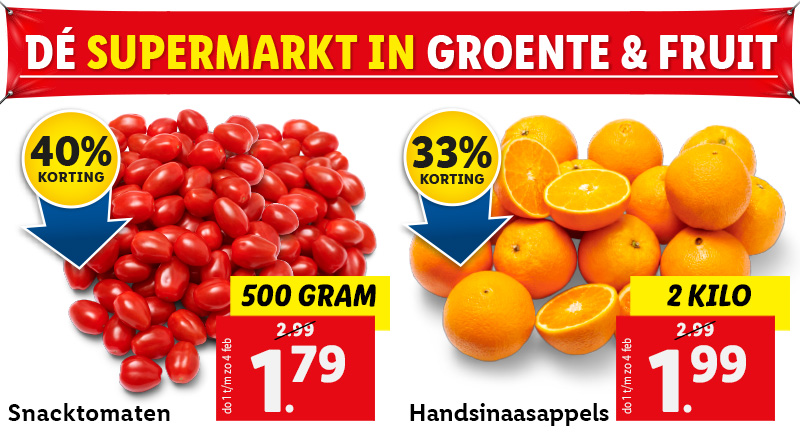 De supermarkt in groente en fruit