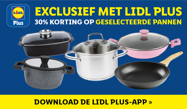 30% kans met Lidl Plus op geselecteerde pannen