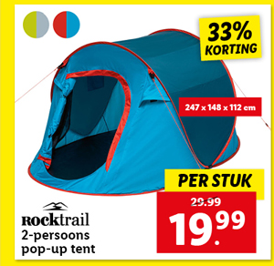 Rocktrail 2-persoons pop-up tent