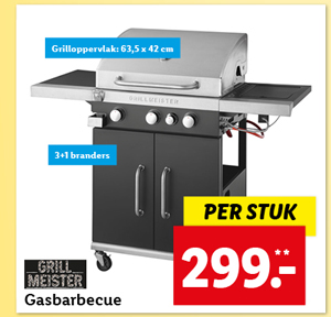 Grillmeister Gasbarbecue 3+1
