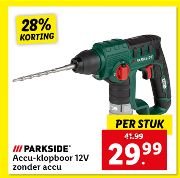 PARKSIDE® Accu-klopboor 12V zonder accu