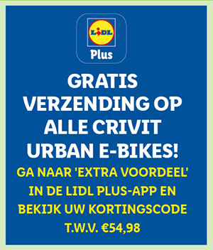 Gratis verzending op alle Crivit Urban e-bikes t.w.v. 54,98 met jouw persoonlijke kortingscodes via Lidl Plus!