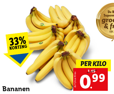 Bananen: 1 euro per kilo