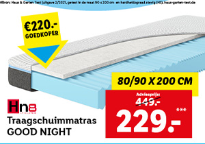 Hn8 Schlafsysteme 7-zones koudschuimmatras met traagschuimtopper GOOD NIGHT