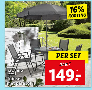 Livarno Home Tuinset met parasol
