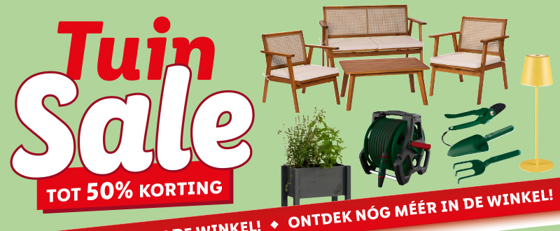 Tuinsale, tot 50% korting