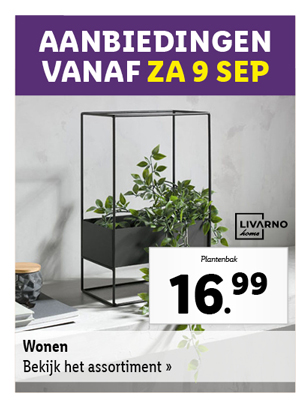 Bekijk alle aanbiedingen voor woonproducten vanaf zaterdag 9 september