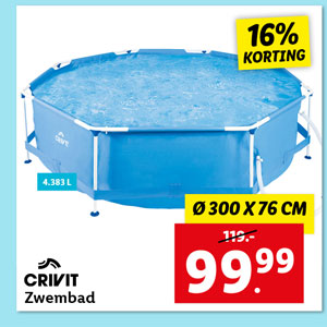 CRIVIT Zwembad Ø300 x 76 cm