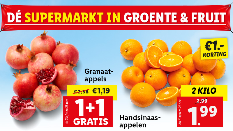 De supermarkt in groente en fruit