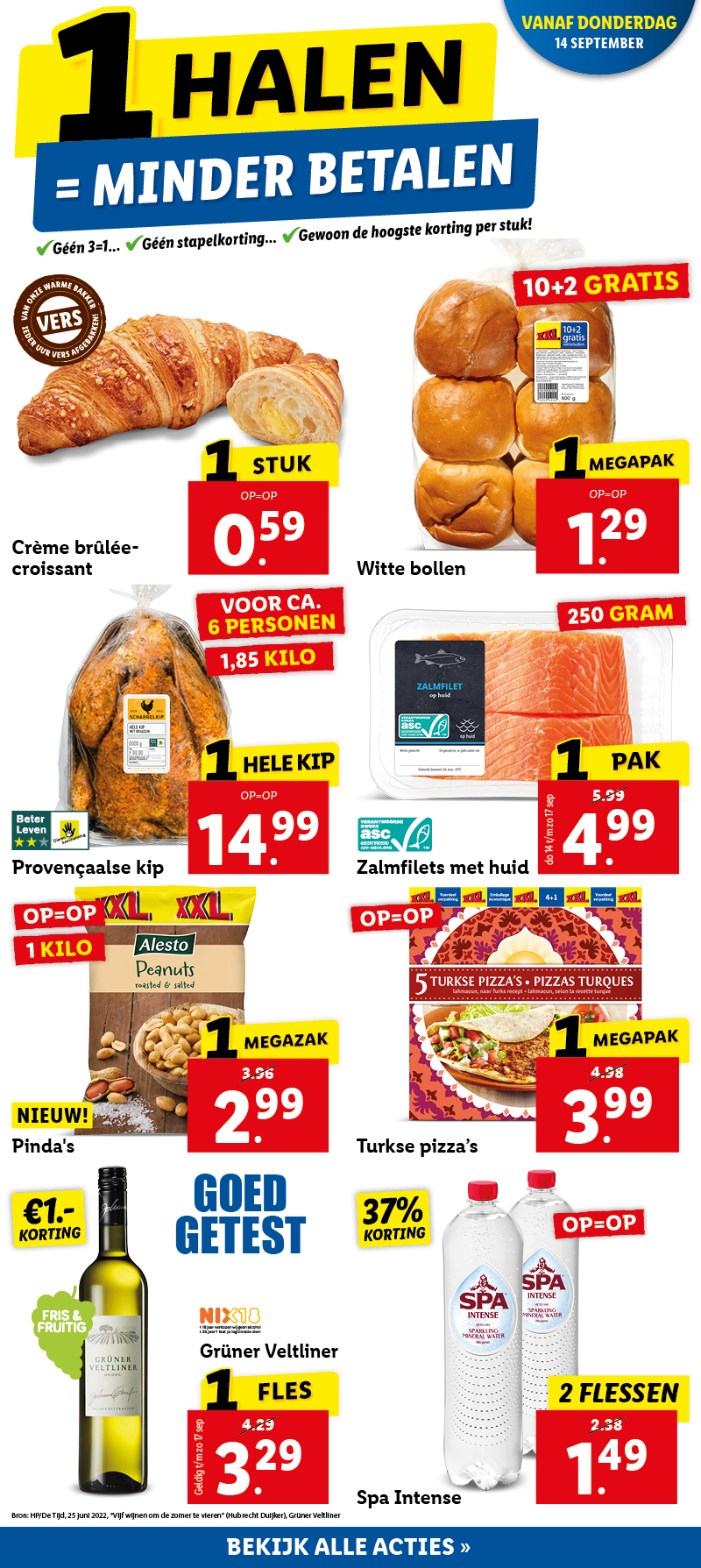 1 Halen = minder betalen