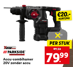 Parkside Performance Accu-combihamer 20V zonder accu