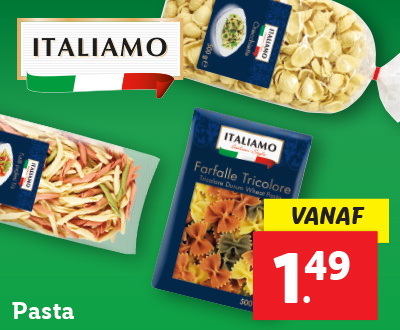 Italiaans genieten: Pasta vanaf 1.49