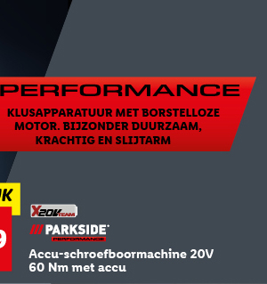 Parkside Performance Accu-schroefboormachine 20V 60 Nm met accu