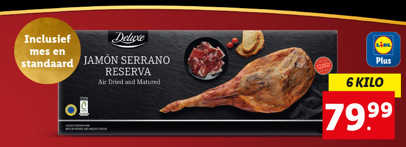 Click & Collect serranoham alvast voor kerst met Lidl Plus