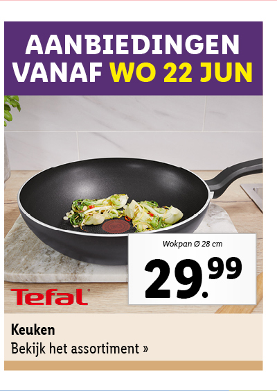 Bekijk vanaf woensdag 22 juni de aanbiedingen voor alle keukenproducten
