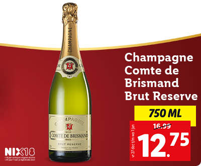 Champagne Comte de Brismand Brut Reserve: 1 fles voor 12.75!