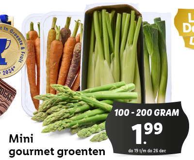 Mini gourmet groenten: nu voor slechts 1.99
