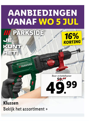 Bekijk alle aanbiedingen voor klusapparatuur vanaf woensdag 5 juli