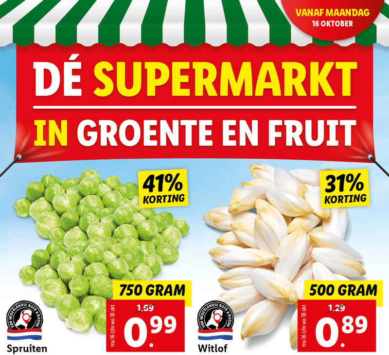 Dé supermarkt in groente en fruit