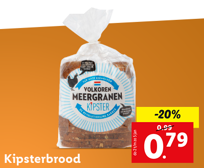 20% korting op Kipsterbrood: nu voor 0.79