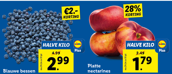De supermarkt in groente en fruit lidl plus