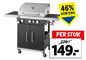 Gas BBQ 3+1 branders