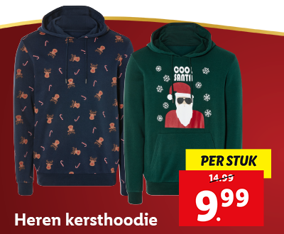 Heren kersthoodie